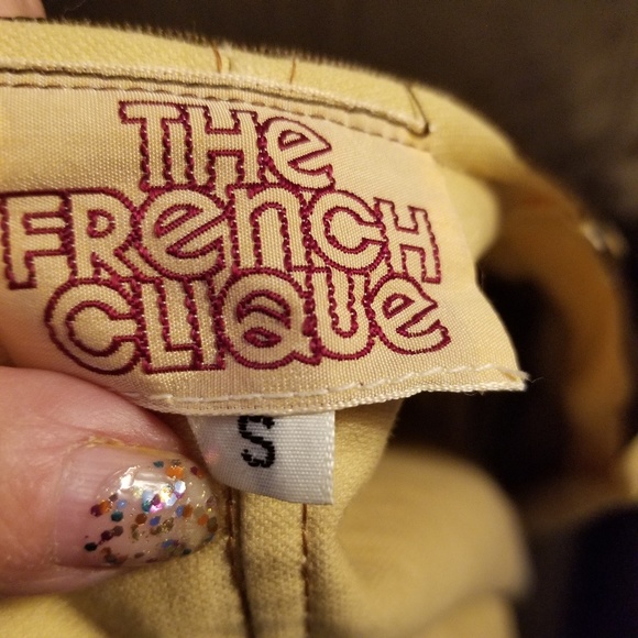 Vintage Velvet Woven Ribbon Patchwork Jacket Tie Sash Mustard Yellow Brown Cream - Picture 6 of 7